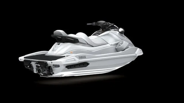 Slide: The Image of 2025 Yamaha Waverunner VX in sleek white design on black background. - 3