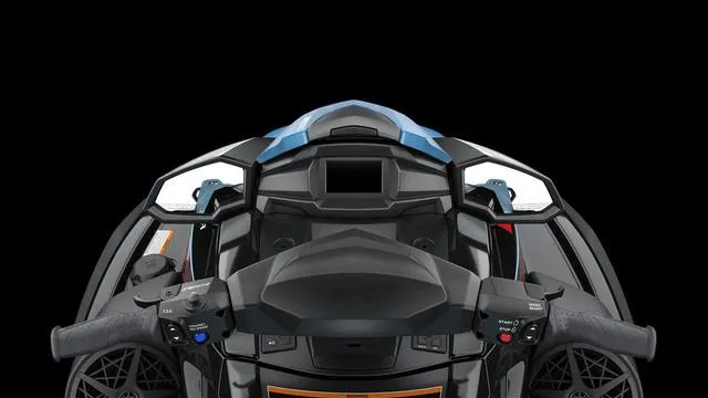 Slide: The Image of 2025 Yamaha Waverunner VX Cruiser® with Audio, dashboard view, sleek design, advanced controls. - 14