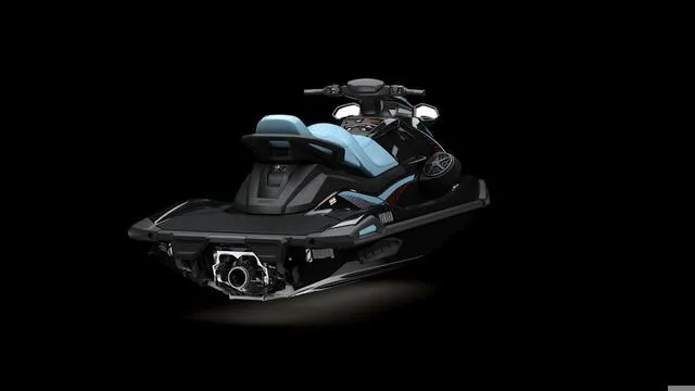 Slide: The Image of 2025 Yamaha Waverunner VX Cruiser with Audio, sleek design, black and blue color scheme. - 3