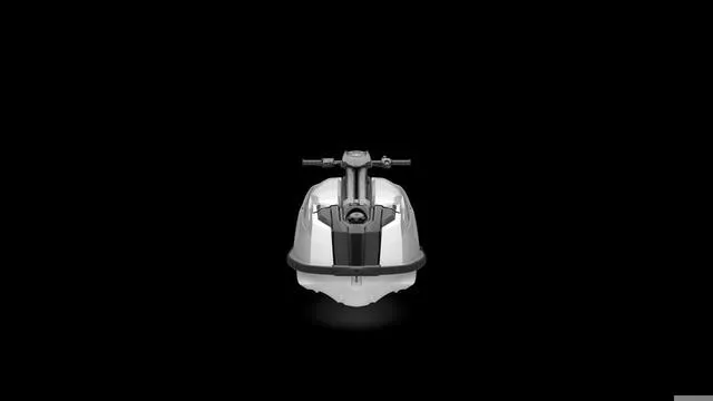 Slide: The Image of 2025 Yamaha Waverunners Superjet, front view, on black background. - 7