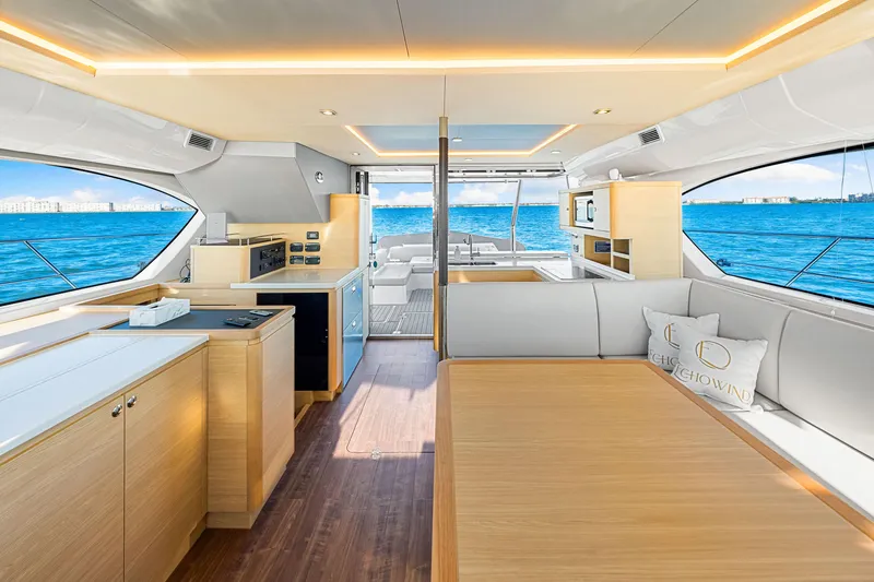 Slide: The Image of Luxurious interior of 2022 Aquila 44 Yacht with ocean view and modern amenities. - 40