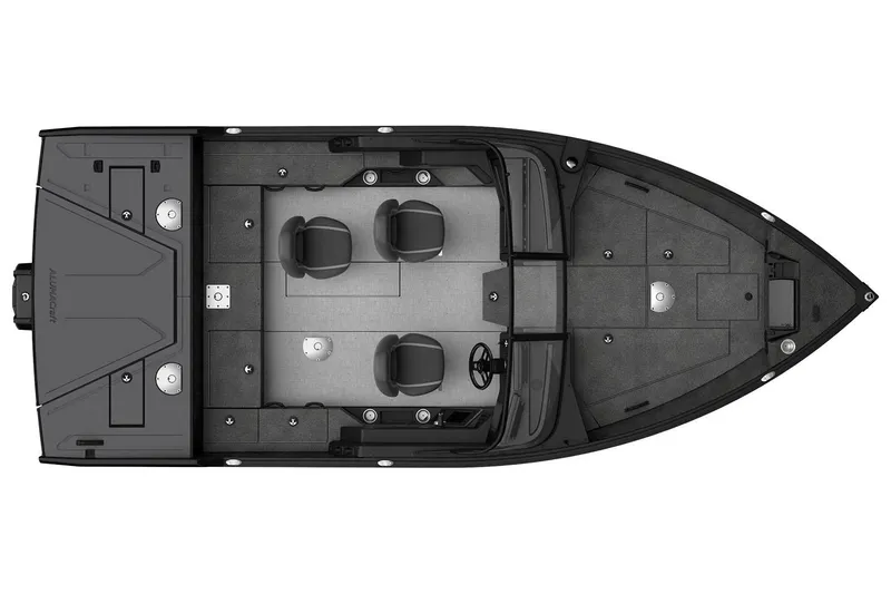 Slide: The Image of Top view of 2025 Alumacraft Competitor 175X Sport Rotax S boat interior layout. - 34