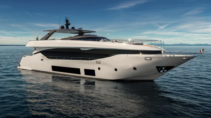 Slide: The Image of 2026 Maiora 30m yacht on calm sea under clear sky. - 3