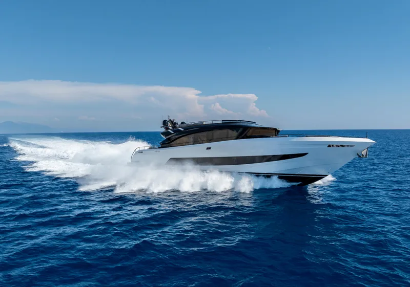 Slide: The Image of 2026 AB 110 yacht cruising on open sea under clear blue sky. - 2