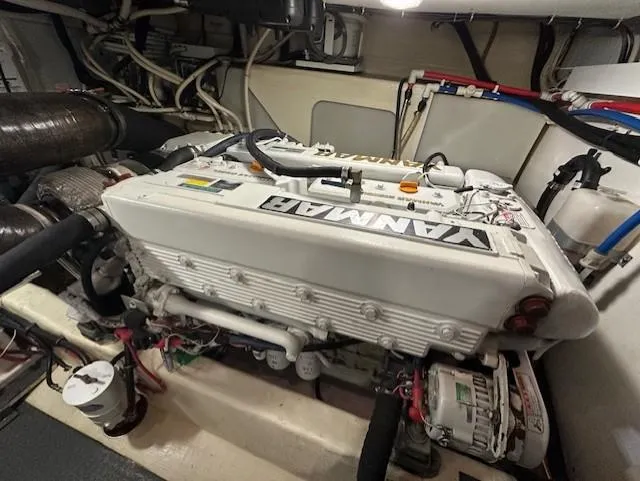 Slide: The Image of Engine room of 2004 Sabre 42 Express Hardtop with Yanmar engine. - 56