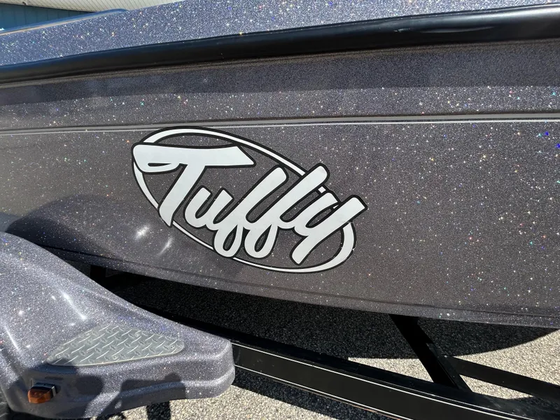 Slide: The Image of 2014 Tuffy 1760 Osprey boat with glittery finish and logo. - 3