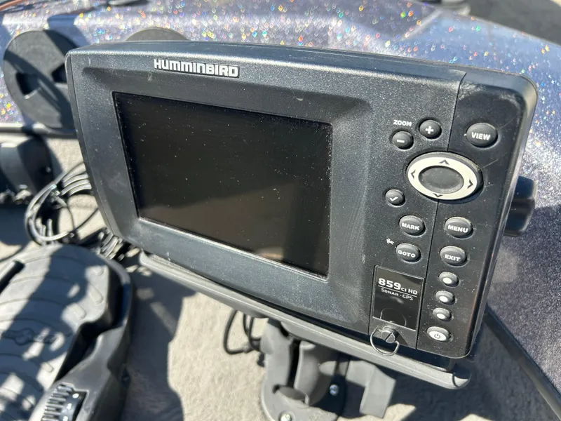 Slide: The Image of Humminbird fish finder on 2014 Tuffy 1760 Osprey boat dashboard. - 41