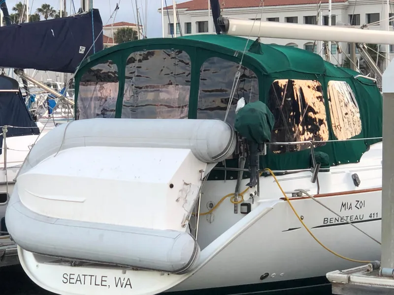 Slide: The Image of Dinghy on davits - 3