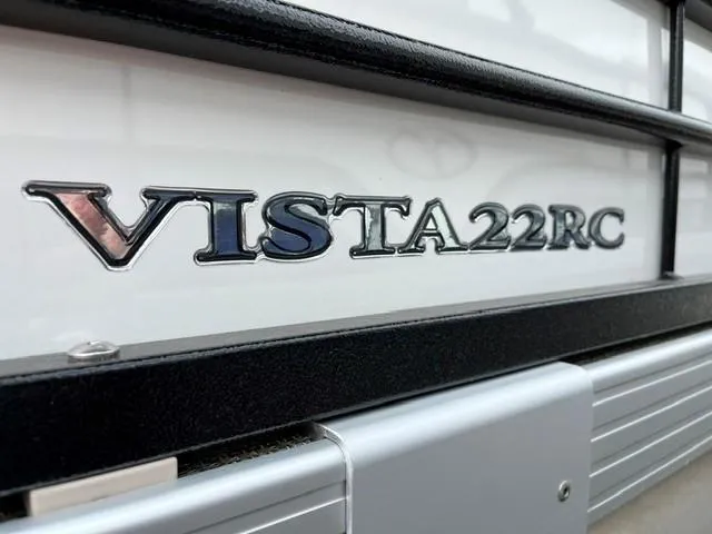Slide: The Image of 2025 Veranda VISTA VIEW 22RC logo on a sleek, modern surface. - 4
