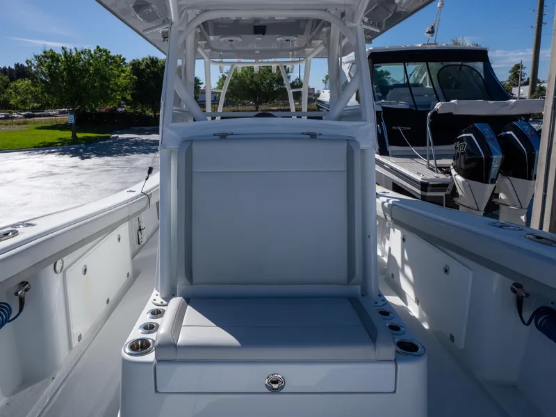 Slide: The Image of 2023 Yellowfin 36 Center Console boat interior with seating and storage. - 15