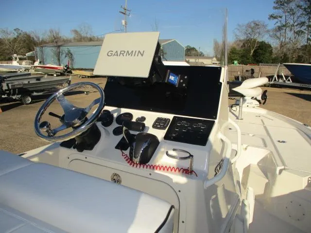 Slide: The Image of 2022 Skeeter SX240 boat dashboard with Garmin navigation system. - 9