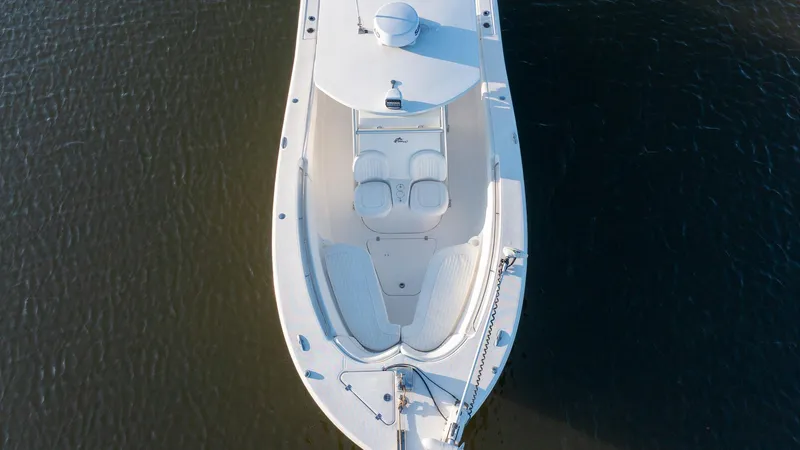 Slide: The Image of Aerial view of 2012 Sea Fox 286 Commander boat on calm water. - 17