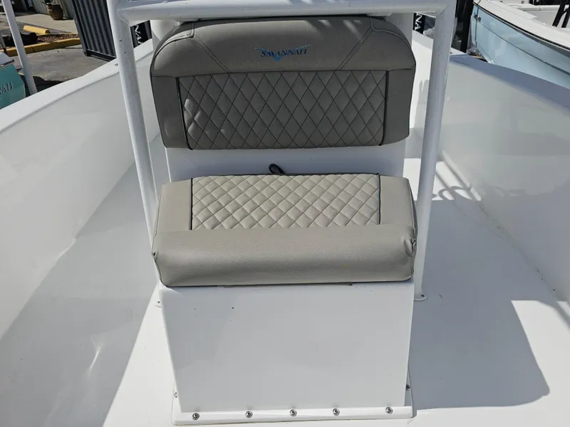 Slide: The Image of Savannah SS21 2025 boat seating with quilted upholstery, showcasing modern design and comfort. - 4