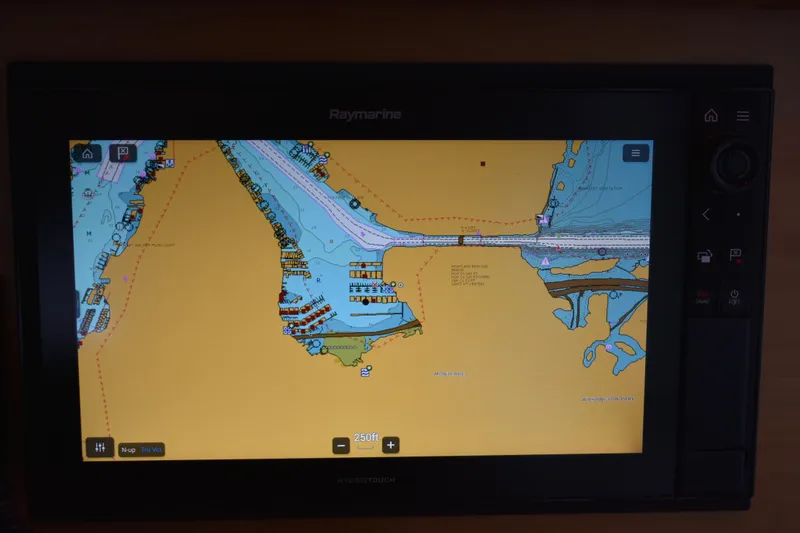 Slide: The Image of Raymarine navigation display on 2011 Sabre 42 Salon Express yacht. - 20