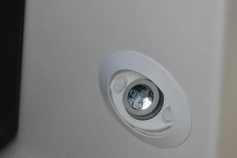 Slide: The Image of Close-up of a 2011 Sabre 42 Salon Express transom fresh water shower - 8