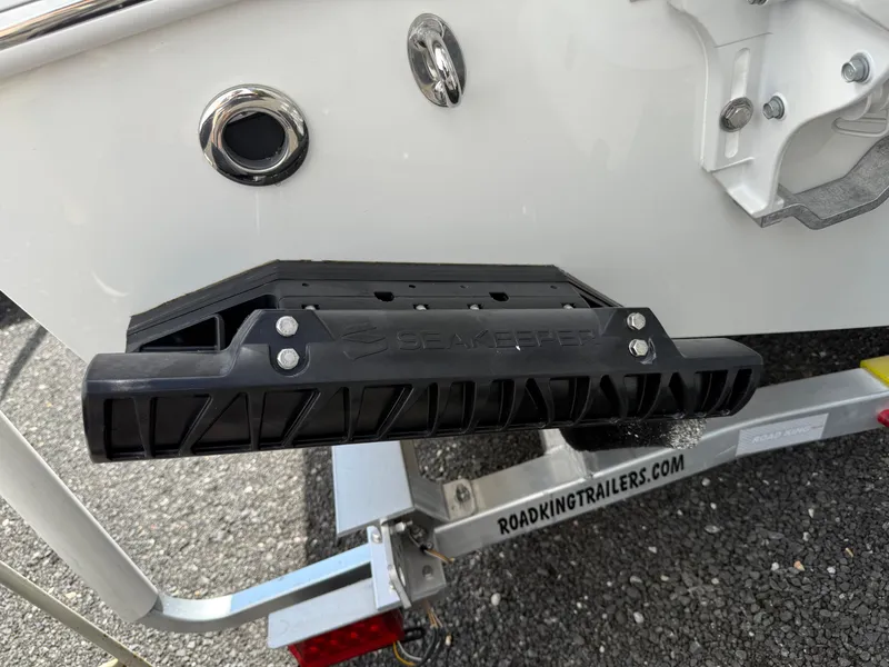 Slide: The Image of Boat trailer with Seakeeper stabilizer on a 2026 Pair Customs 28 model. - 5