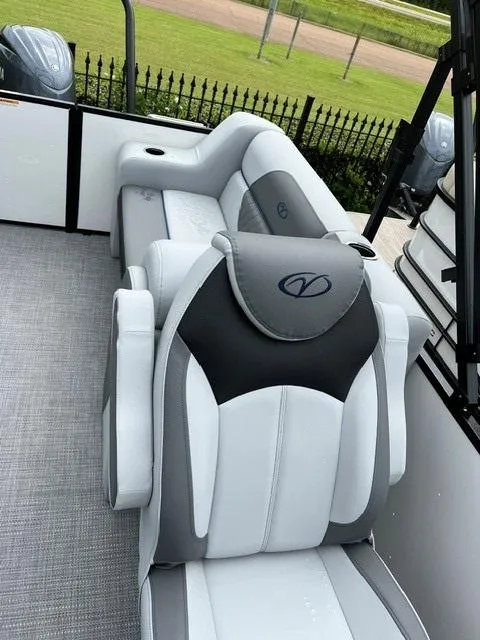 Slide: The Image of 2025 Veranda Vista Sport VS 22 RC boat interior with stylish seating and modern design. - 7