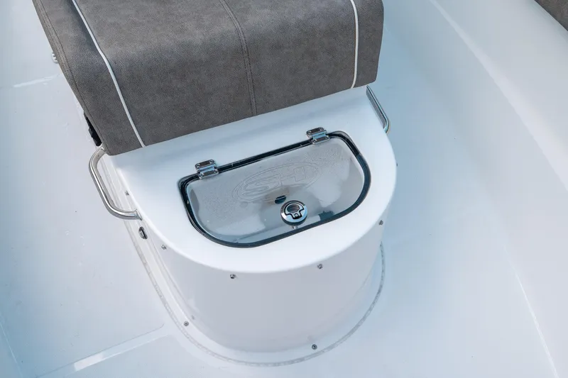 Slide: The Image of 2025 Sea Hunt Gamefish 30 CB boat seat with integrated storage compartment. - 39