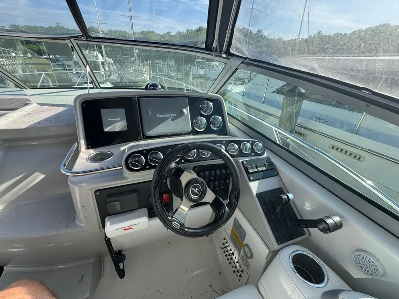 Slide: The Image of Close-up of a 2005 Formula 34 PC tachometer showing RPM gauge. - 10