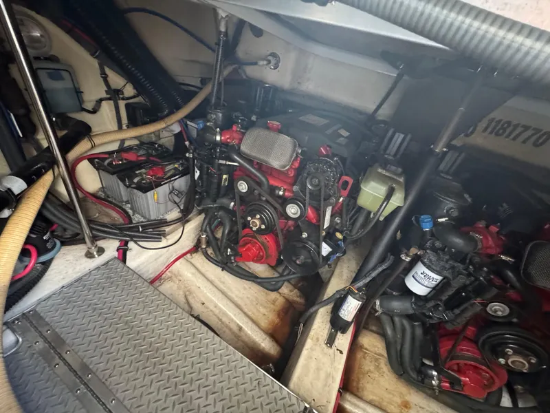 Slide: The Image of Engine compartment of a 2005 Formula 34 PC boat with Kohler generator. - 25