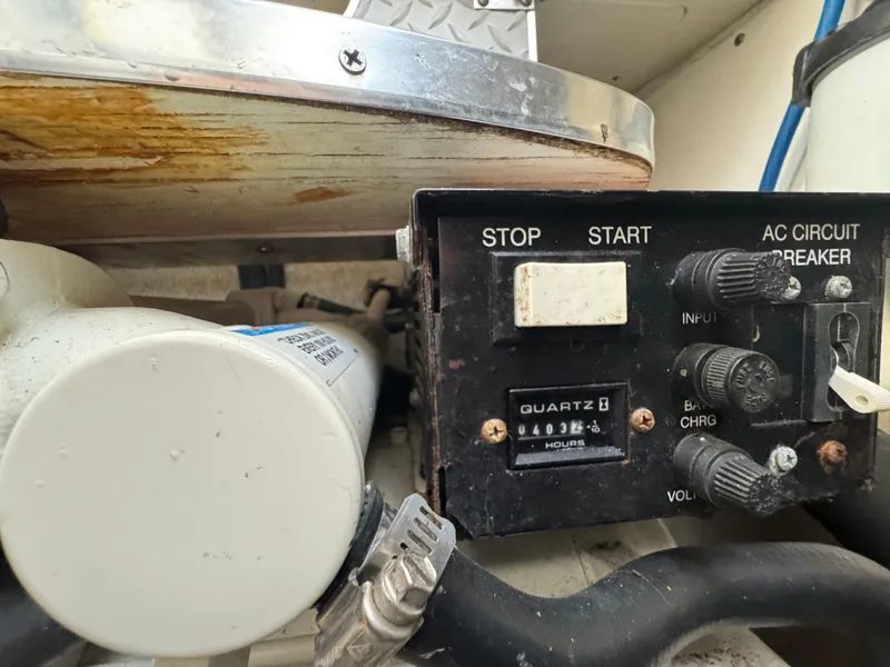 Slide: The Image of 2005 Formula 34 Performance Cruiser docked at marina, rear view. - 28