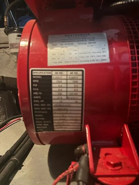 Slide: The Image of Close-up of a red engine component in a 1998 Silverton 372 Motor Yacht. - 20