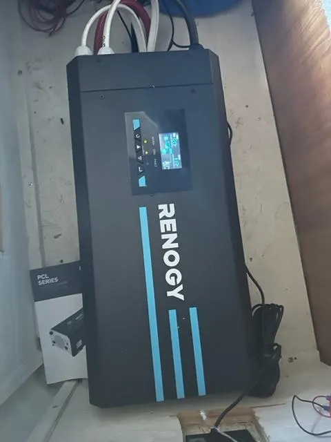 Slide: The Image of Renogy power inverter installed on a 1998 Silverton 372 Motor Yacht. - 23