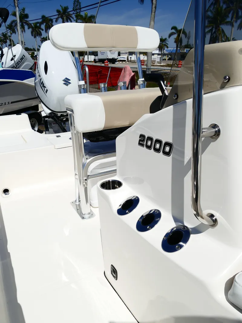 Slide: The Image of Bow of 2025 Bulls Bay 2000 boat with storage compartment and sleek design. - 21