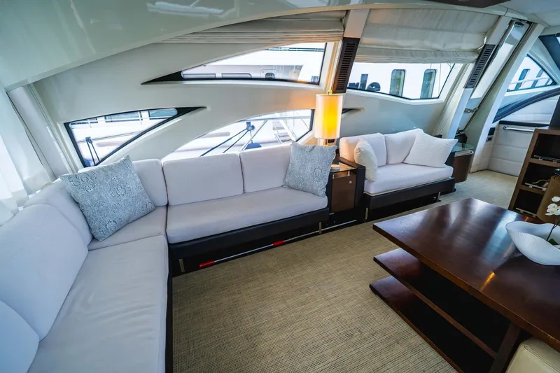 Slide: The Image of Luxurious interior of 2010 Azimut 86S yacht with elegant seating and modern design. - 20