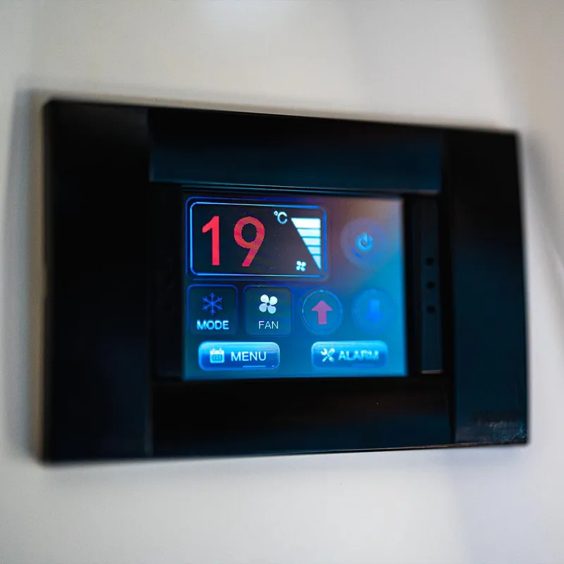 Slide: The Image of People relaxing on a 2025 Navan S30 boat cruising on the water. - 10