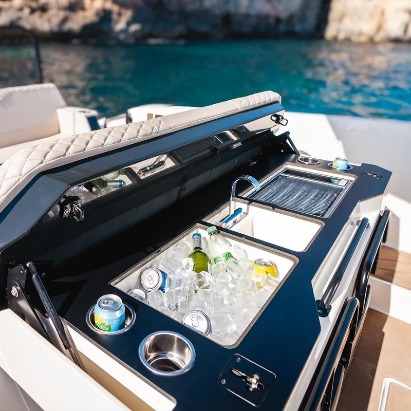Slide: The Image of Underwater view of Navan S30 2025 boat propellers in clear water. - 4