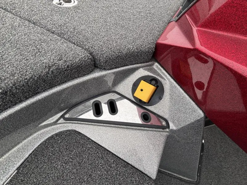 Slide: The Image of 2018 Ranger Z520L boat deck with textured surface and control panel. - 17