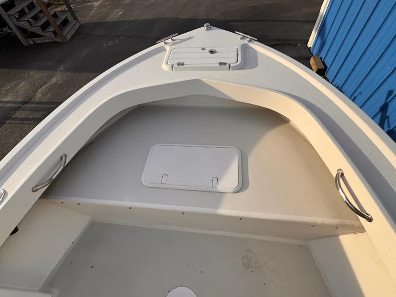 Slide: The Image of 2017 Parker 1801 Center Console boat bow with storage compartments. - 21