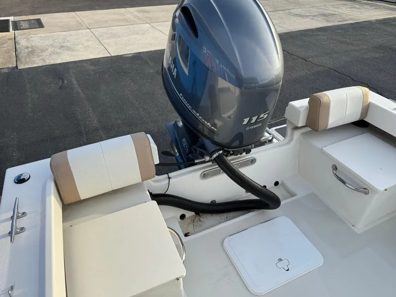 Slide: The Image of 2017 Parker 1801 Center Console boat with 115 horsepower outboard motor. - 8