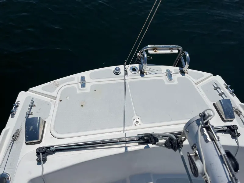 Slide: The Image of 2012 Schock Harbor 25 sailboat deck with rigging details. - 11