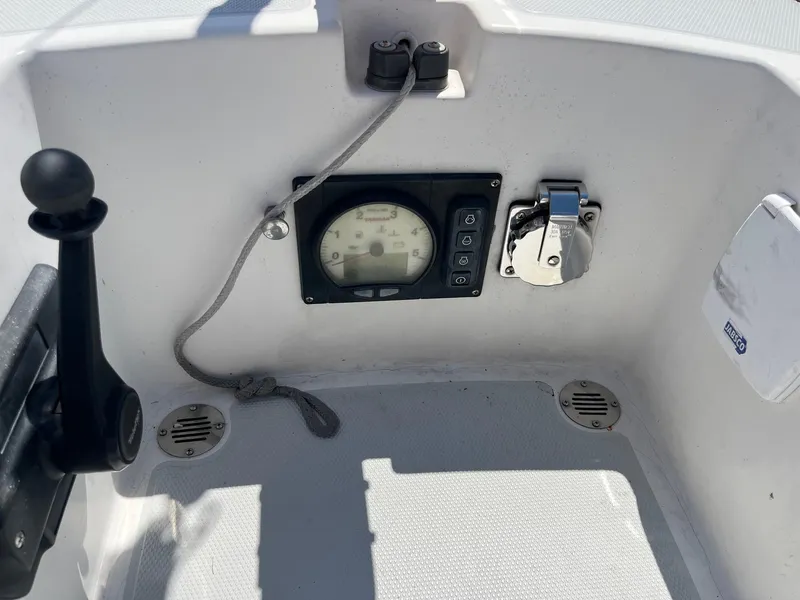 Slide: The Image of Control panel of a 2012 Schock Harbor 25 sailboat cockpit. - 12