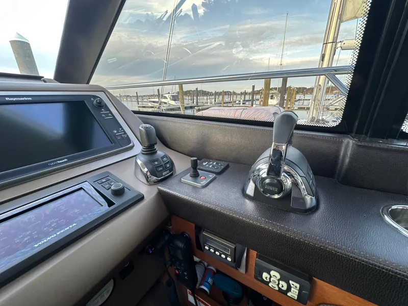 Slide: The Image of Control panel of a 2015 Prestige 500 S yacht with navigation equipment. - 22