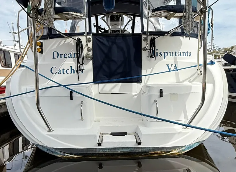 Slide: The Image of Sailboat "Dream Catcher" docked, Hunter 410 model, 1998, Disputanta, VA. - 16