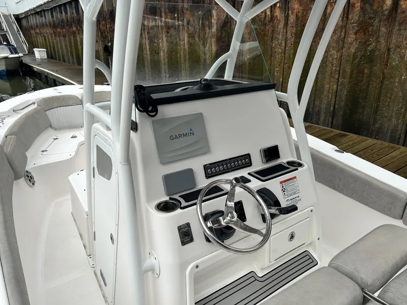 Slide: The Image of 2018 Sea Fox 266 Commander boat console with Garmin navigation system. - 10