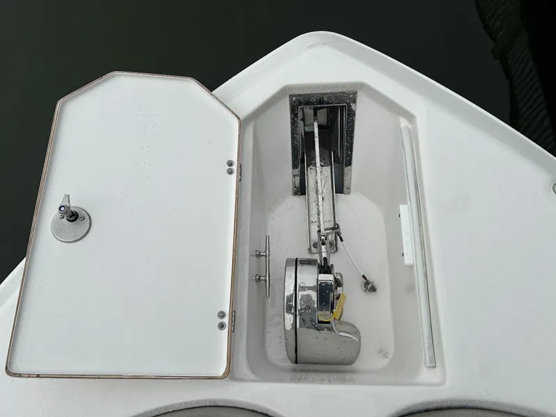 Slide: The Image of 2018 Sea Fox 266 Commander anchor compartment with open hatch. - 12