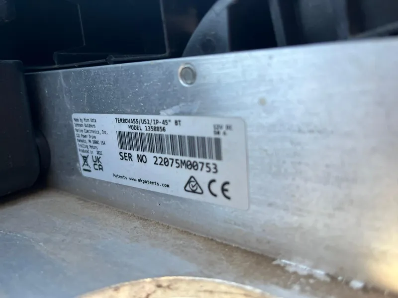 Slide: The Image of Label on 2020 Tracker Bass Tracker Classic XL with serial number and model details. - 25