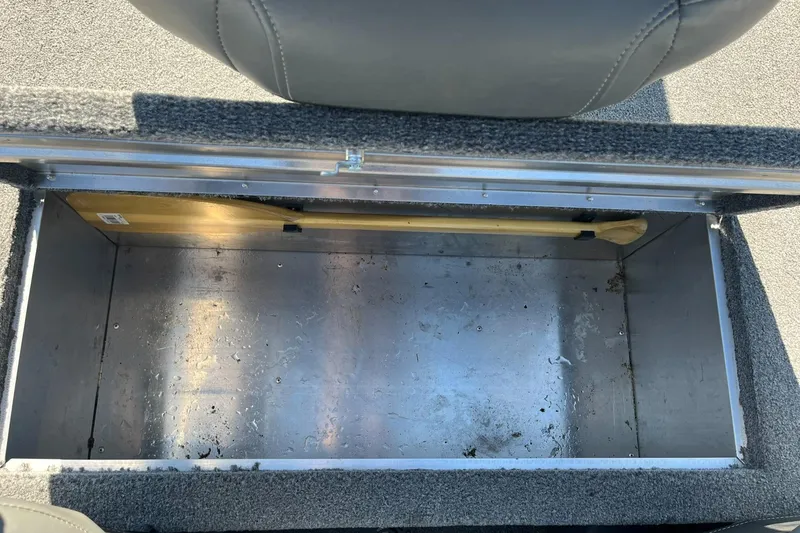 Slide: The Image of 2020 Tracker Bass Tracker Classic XL storage compartment, open and empty. - 27