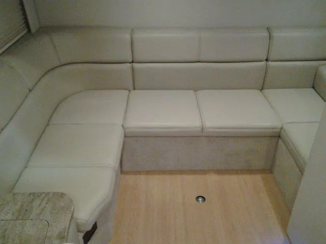 Slide: The Image of 2017 Formula 40 Performance Cruiser interior with beige leather seating. - 16