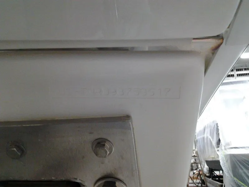 Slide: The Image of Close-up of a 2017 Formula 40 Performance Cruiser hull identification number. - 19