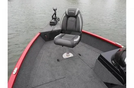 Slide: The Image of 2023 Lund 1775 Adventure Sport boat interior with fishing seat on water. - 5