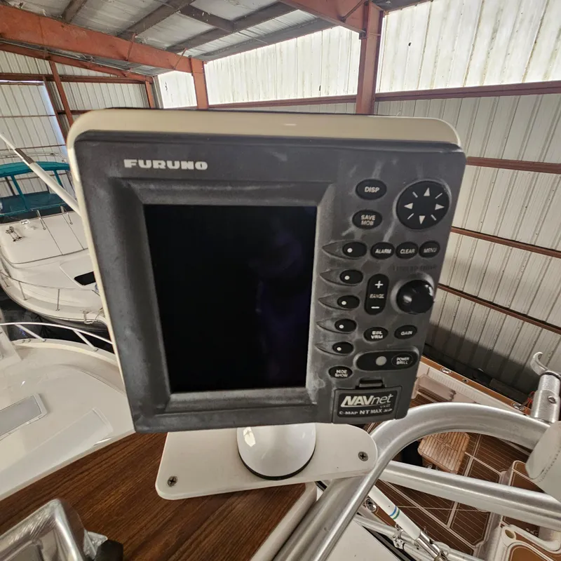 Slide: The Image of Furuno NAVnet display on 1994 Blackfin 33 Combi boat, indoor storage setting. - 23