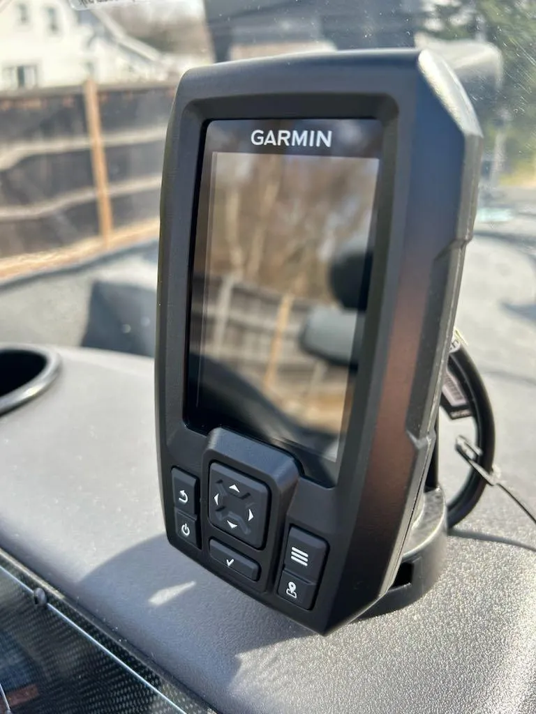 Slide: The Image of Garmin fishfinder on 2025 Tracker Bass Tracker Classic XL boat dashboard. - 6