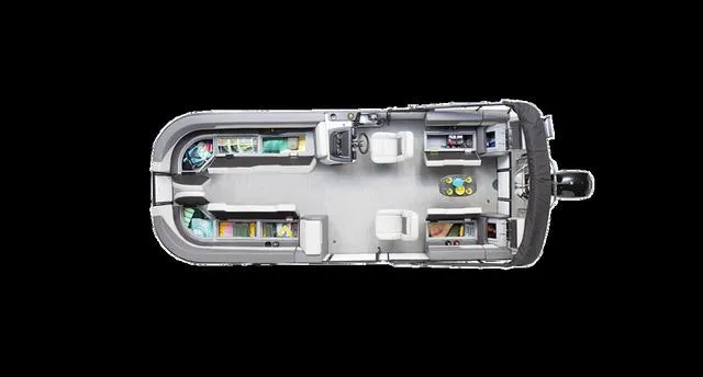 Slide: The Image of 2025 Lowe LS 230 WT Triple Tube Package pontoon boat interior layout. - 15