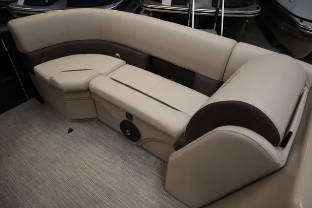 Slide: The Image of 2024 Bentley Pontoons Legacy 220 Navigator interior speaker detail. - 14