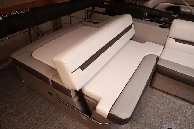 Slide: The Image of 2024 Godfrey Sweetwater 2286 SFL boat interior with comfortable seating. - 13